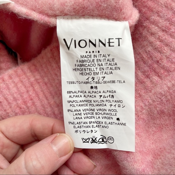 Vionnet Paris Style 150707 Alpaca Wool Pencil Skirt Rhodonite Pink Size 42 (6) - Picture 11 of 13